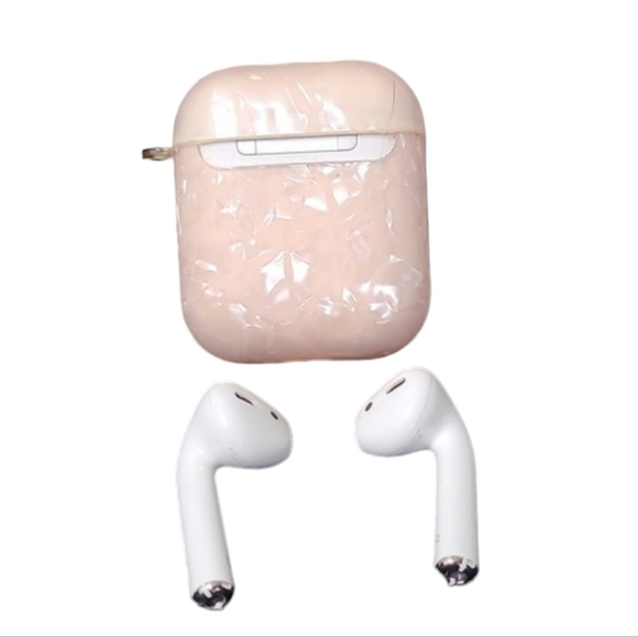 Apple airpods upgraded wireless charging case pink marble protective outer case - Picture 3 of 3